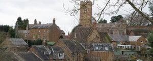 swalcliffe view to the church from hill farm